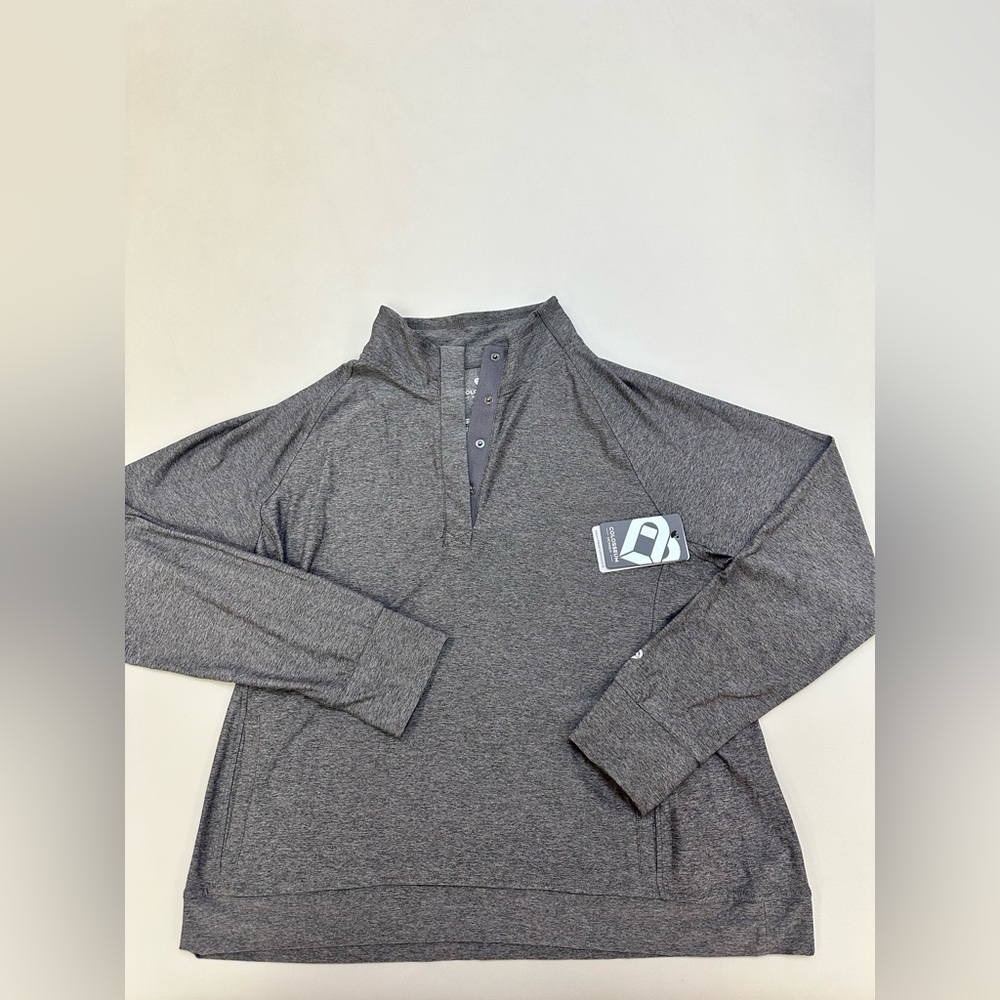 Colosseum Men's Charcoal Zip-Up Sweater